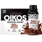 Oikos Protein Shake  Chocolate  30g High Protein Drinks  Shelf Stable  Ready to Drink  5g Prebiotic Fiber  12 fl oz Bottle  12 Count