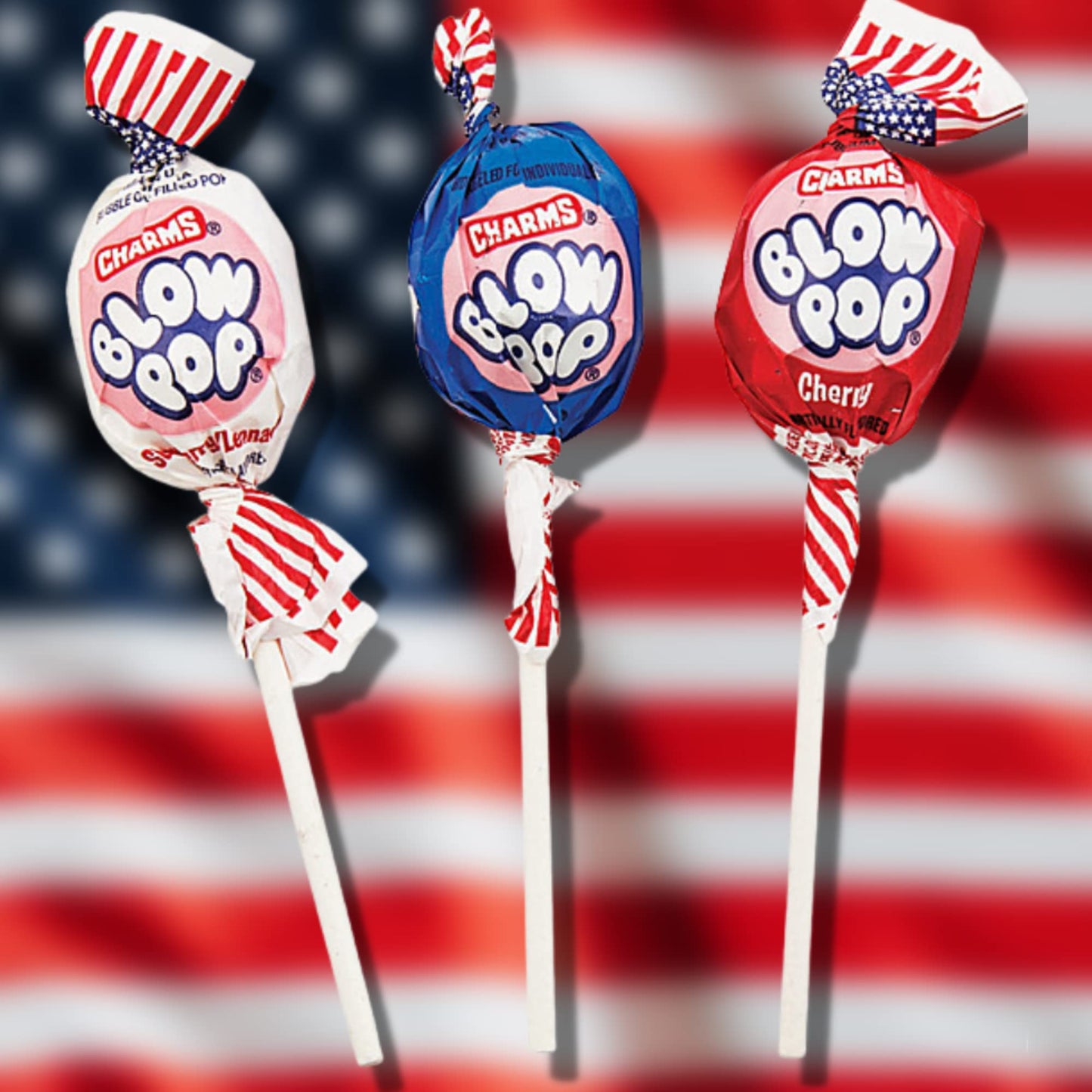 Charms Patriotic USA Charms Blow Pops, 14-Piece Bag, 9.1 Ounce