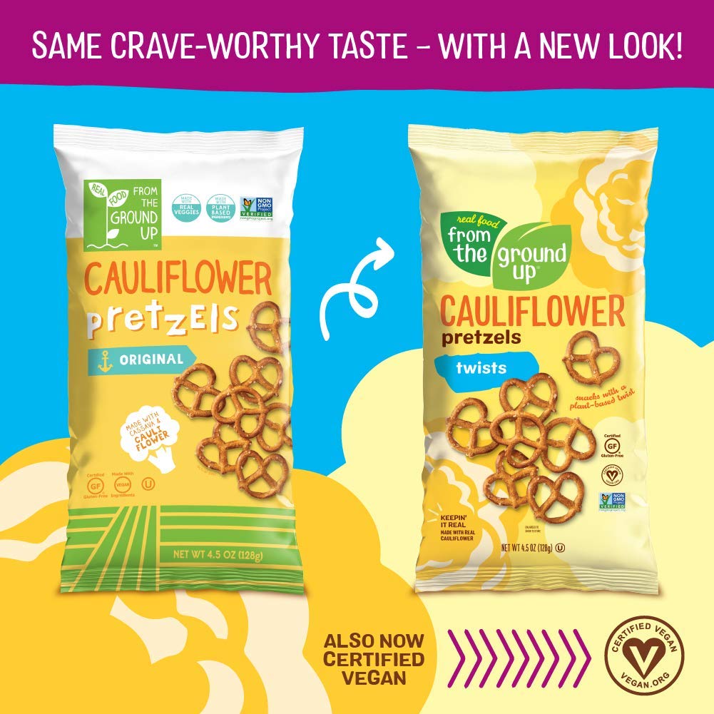 REAL FOOD FROM THE GROUND UP From the Ground Up Cauliflower Pretzel Twists - 12 Pack