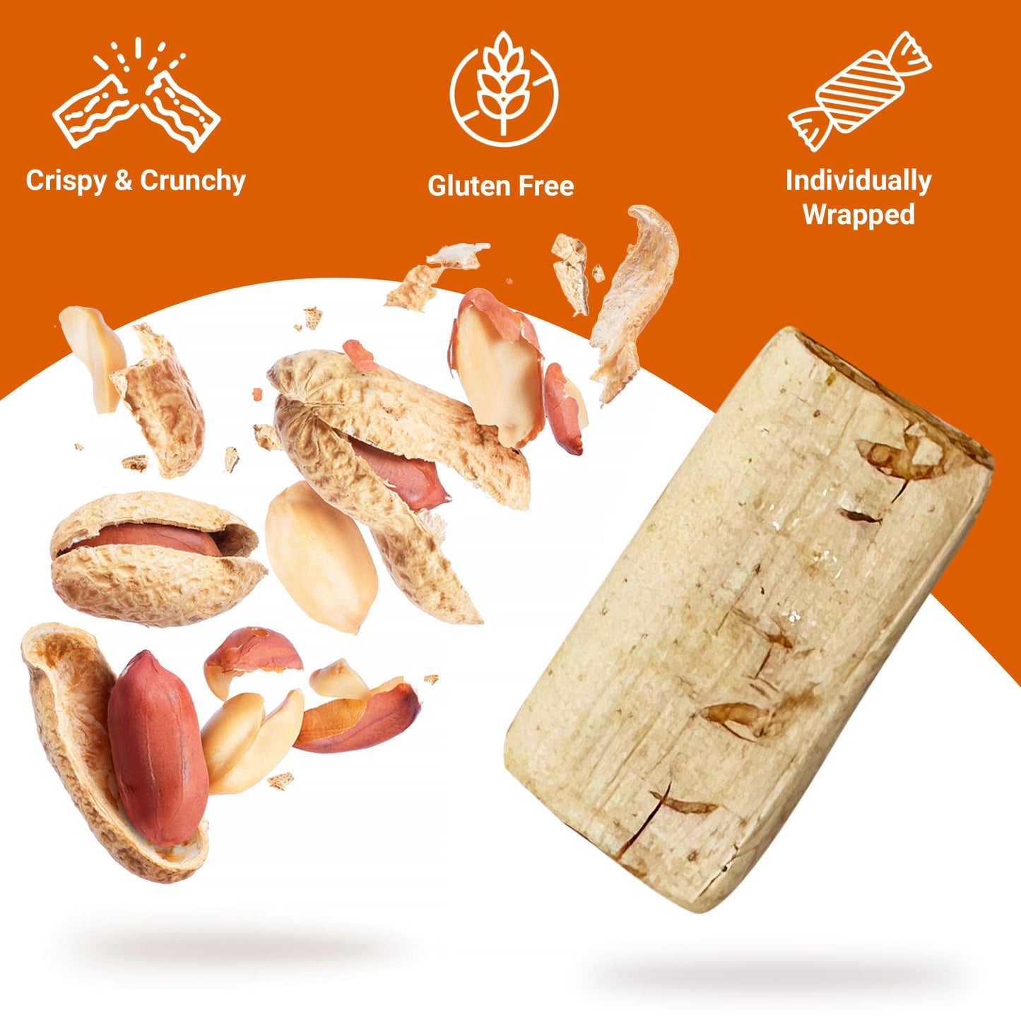 Peanut Butter Bars Candy - 2 Pounds (Approx 120 Pieces), Peanut Butter Candy Bars In Bulk Bag, Individually Wrapped Old Fashione