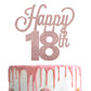 Lingteer Happy 18Th Birthday Cake Topper - Cheers To 18Th Birthday Eighteen Years Old Birthday Party Cake Decorations Sign.