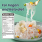 Hethstia Konjac Noodles, 10 Packs Shirataki Noodle Fettuccine, 56.5Oz Keto Konjac Food Fettuccine Shape - Low Carb, Sugar-Free,