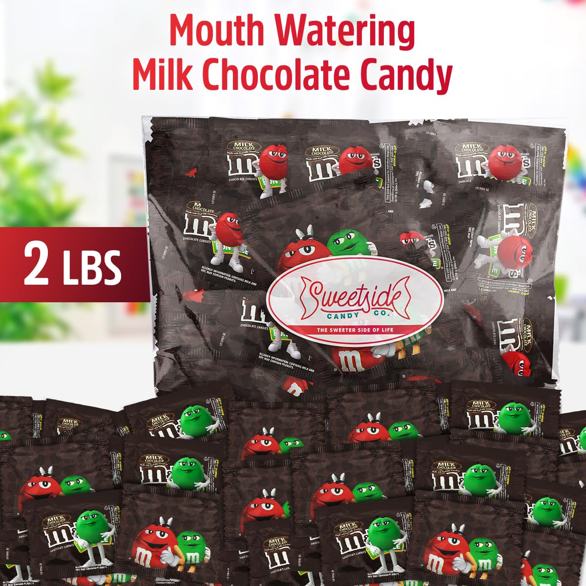 M&M Milk Chocolate Bundle - Chocolate Candy Bulk Pack of 2 Pounds  70 CT M&M Fun Mix of Chocolate  - Candy Bulk