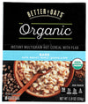 Better Oats Raw Pure & Simple Organic Bare, Instant Multigrain Hot Cereal with Flax, 8 Pouches (Pack of 2)