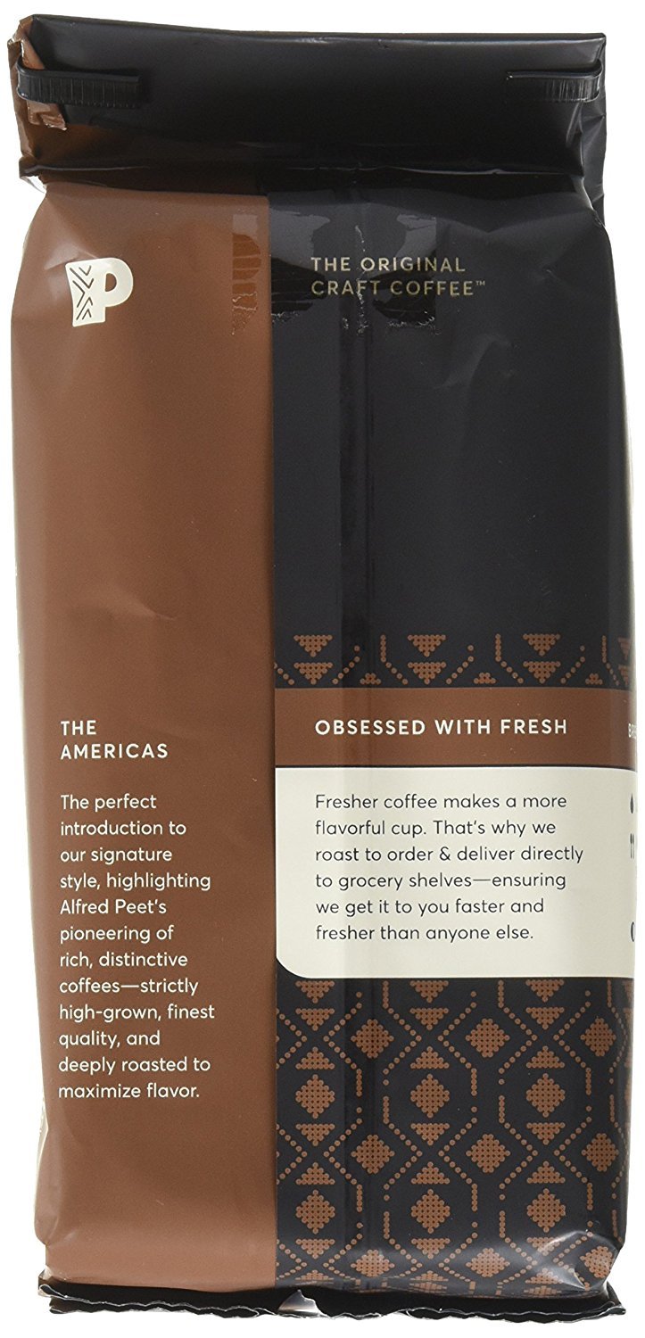 Peets Coffee House Blend, Dark Roast Ground Coffee, 12 Ounce Bag (Pack of 2) Packaging May Vary Bright, Lively, and Balanced Da