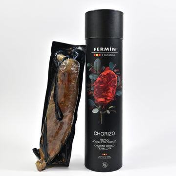 Fermin Iberico Acorn-Fed Chorizo (1 Lb Approx) - Authentic Dry-Cured Spanish Chorizo Iberico De Bellota