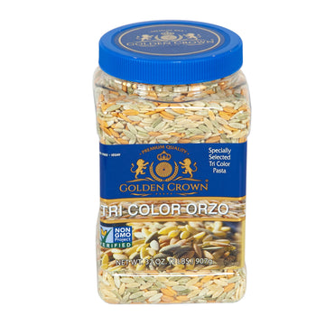 Golden Orzo Pasta - Natural Rice-Shaped for Soups & Salads, 32 Oz