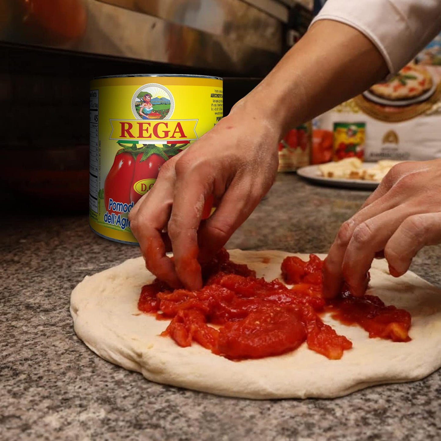 Rega San Marzano DOP Tomato Pack of 4 (28 Oz / 1 Lb 12 Oz Each), Imported From Italy