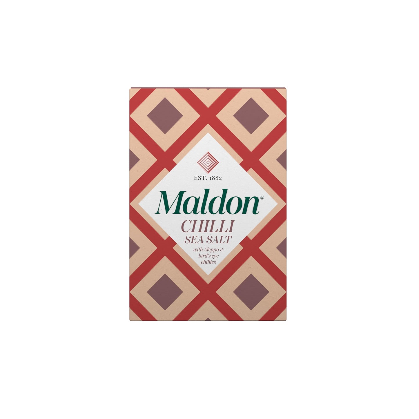 Maldon Chilli Sea Salt Flakes, Aleppo & Bird’s Eye Chillies, 100g Box, Unique Pyramid-Shaped Flakes