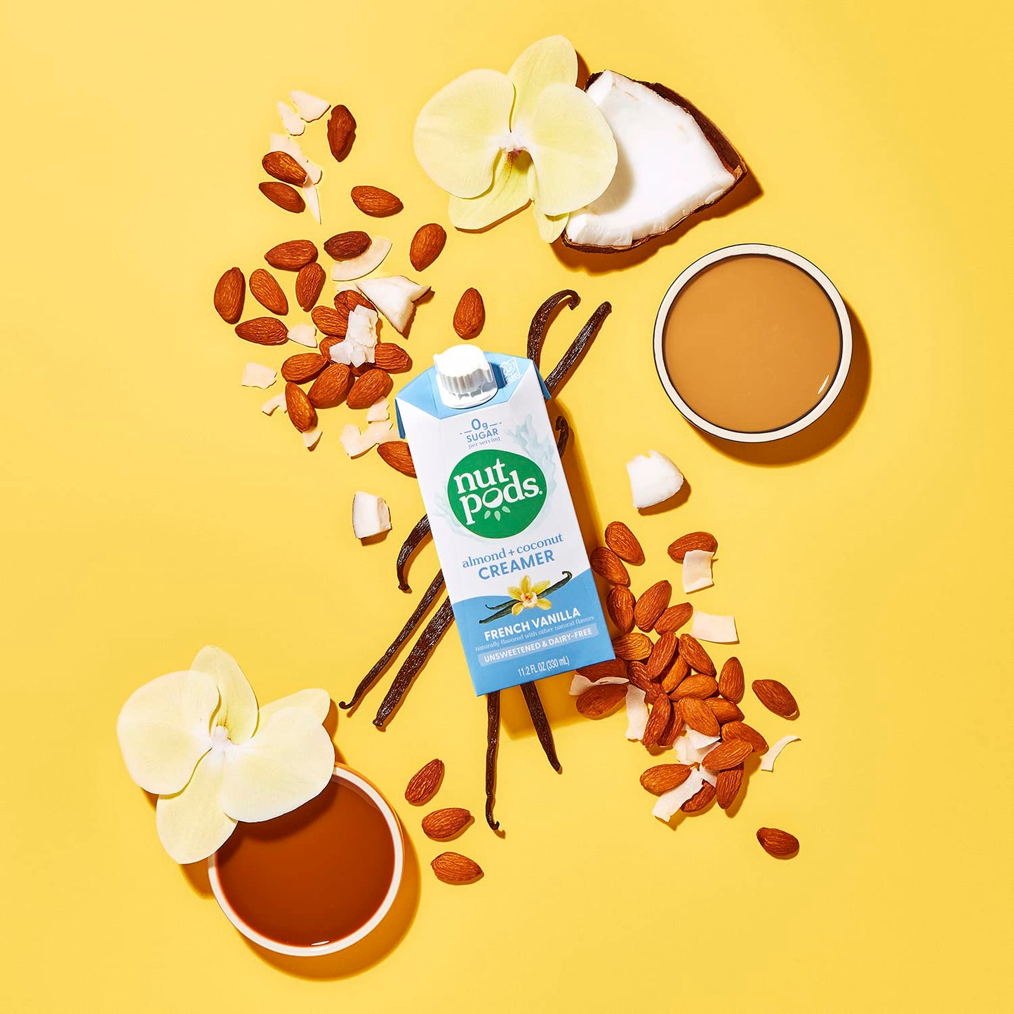 nutpods French Vanilla Creamer - Unsweetened Non Dairy Made from Almonds and Coconuts - Keto Creamer, Whole30, Gluten Free, Non-