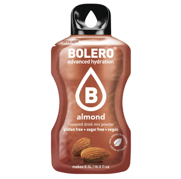 Bolero- Sugar Free Drink Mix Packets Almond Fruit Flavors | Powdered Flavored Water Packets | 36 Small Sachet On The Go Packets