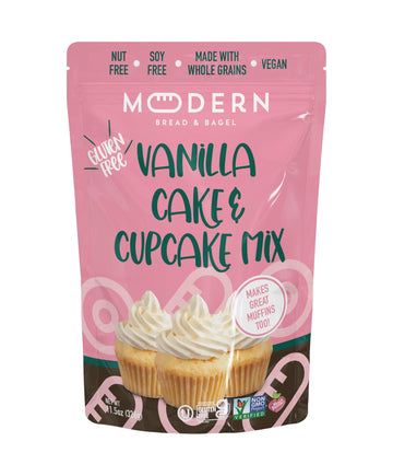 Modern Bread & Bagel Gluten-Free Vanilla Cake, Cupcake & Muffin Mix | Certified Gluten Free | Nut Free | Non-GMO | Vegan Friendl