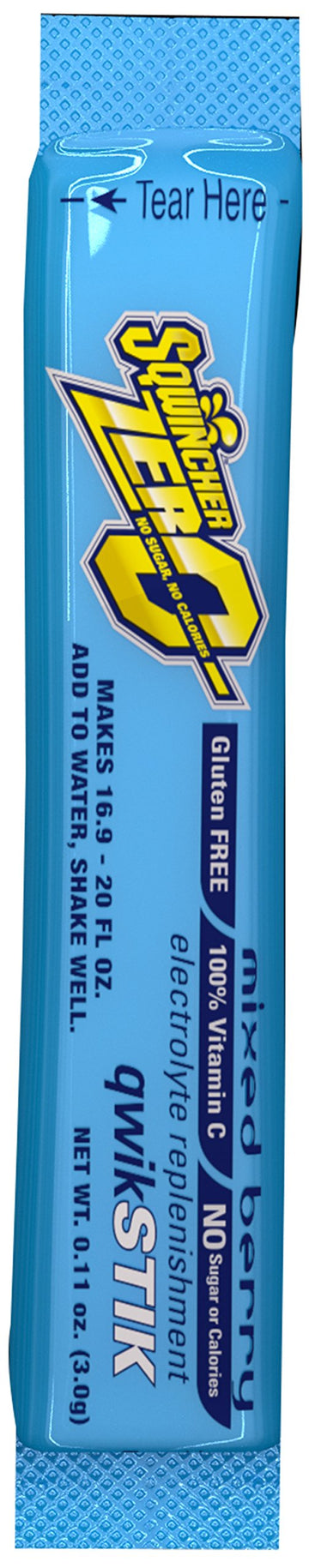 Sqwincher 060101-Mb Zero Qwik Stik Powder, 20 Oz, Blue, Standard (Pack Of 50)