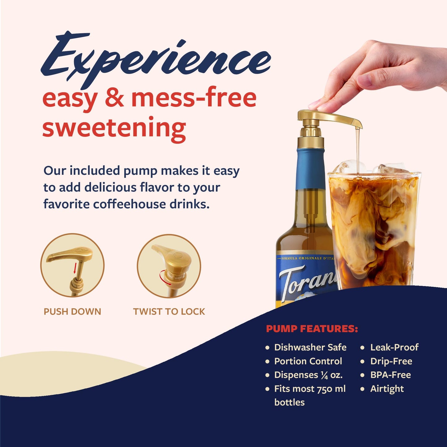 Torani Sugar Free Coffee Syrup, Belgian Cookie Flavoring For Drinks, Zero Calorie, Glass Bottle With Pump Included, 25.4 Fl Oz