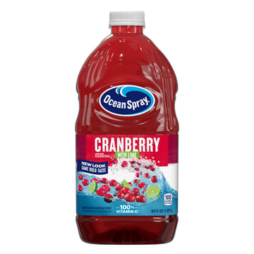 Ocean Spray Diet Cranberry Juice Drink with Lime, 64 Fl Oz Bottle, Pack of 8