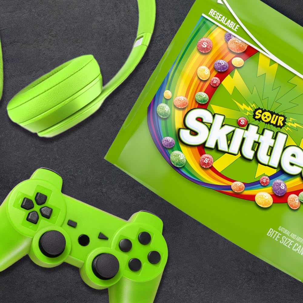 SKITTLES Sour Chewy Candy, Sour Candy Bulk, Sharing Size, 13.7 Oz Bags, Pack of 6, Tangy Fruit Flavors (Strawberry, Lime, Lemon,