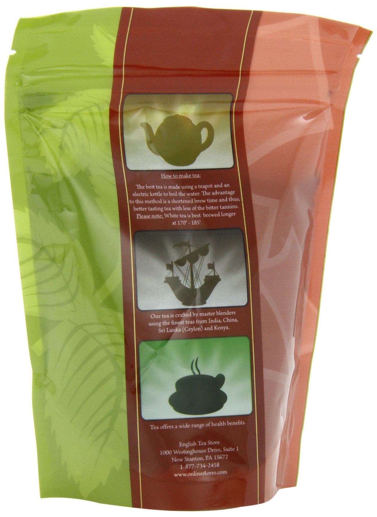 English Tea Store Keemun Panda Black Tea Pouches, 4oz, Loose Leaf, 4 Ounce