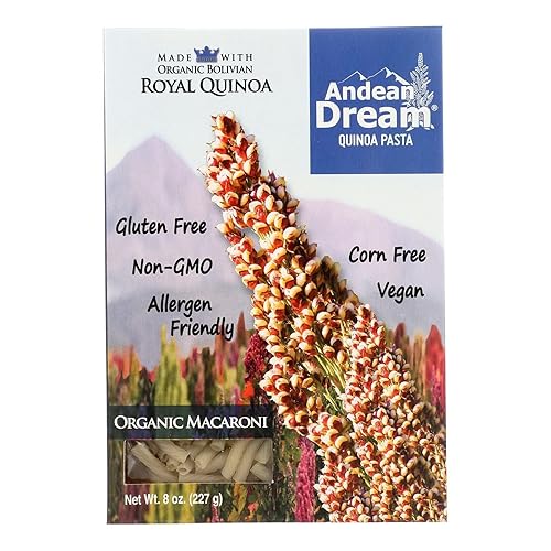 Andean Dream Org Macaroni Quinoa Pasta Gluten Freef ( 12X8 Oz)