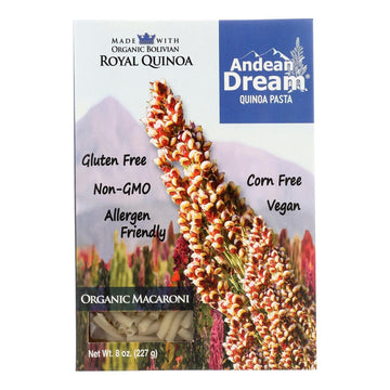 Andean Dream Org Macaroni Quinoa Pasta Gluten Freef ( 12X8 Oz)