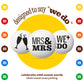 M&MS WORLD Mrs. and Mrs.    Milk Chocolate Candy, 5 lbs Bulk Candy for Wedding Decorations, Unique Favors, or Cake Topper