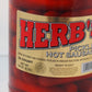 Herbs Red Hot Pickled Sausage (1 Gal. Jar) 39 Count Beef & Chicken No Pork ( From Jersey Candy Company)