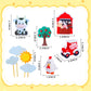 Jevenis Red Farm Animal Cake Decoration Sheep Cake Topper Farm Animal Birthday Decoration Cow Cake Decoration Pig Cake Topper Fo