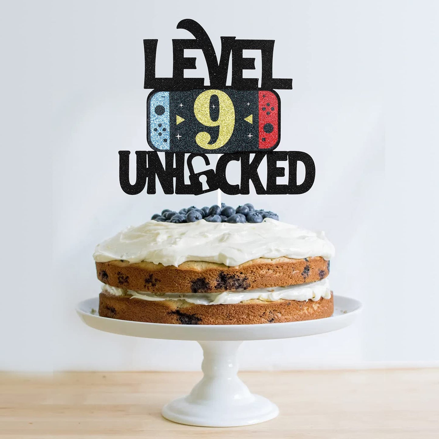 Level 9 Unlocked Game Birthday Cake Topper - Video Game Boy'S 9Th Birthday Game On Party Cake Supplies - Gaming Level Up Winner