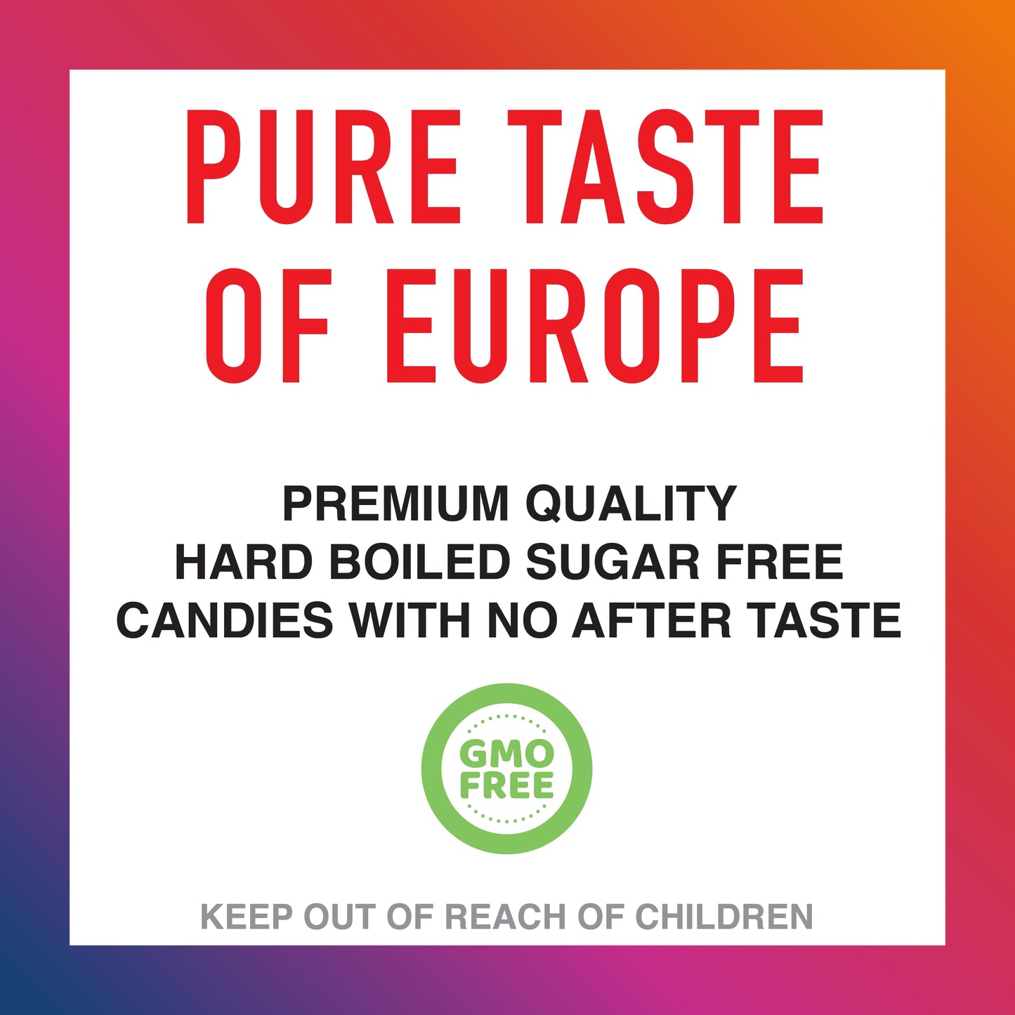 Swiss Imports Sugar Free Bonbons Hard Candy Drops Individually Wrapped Bocca Variety Box, Cherry, Coffee, Peach, And Raspberry,