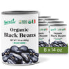 Food to Live Organic Canned Black Beans, 14 oz (Pack of 8) - Unsalted Non-GMO Frijoles Negro. Perfect for Salads, Soups, Stews. 