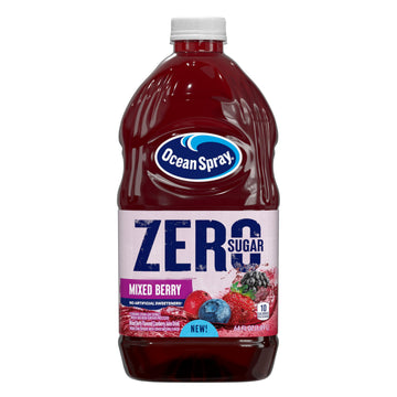 Ocean Spray® ZERO Sugar Mixed Berry Juice Drink, 64 Fl Oz Bottle, Sweetened with Stevia, Cranberry Juice Drink