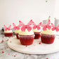Gyufise 72Pcs Edible Cupcake Toppers - Butterfly & Rose Red Cake Decoration For Baby Shower & Kids Birthday Party