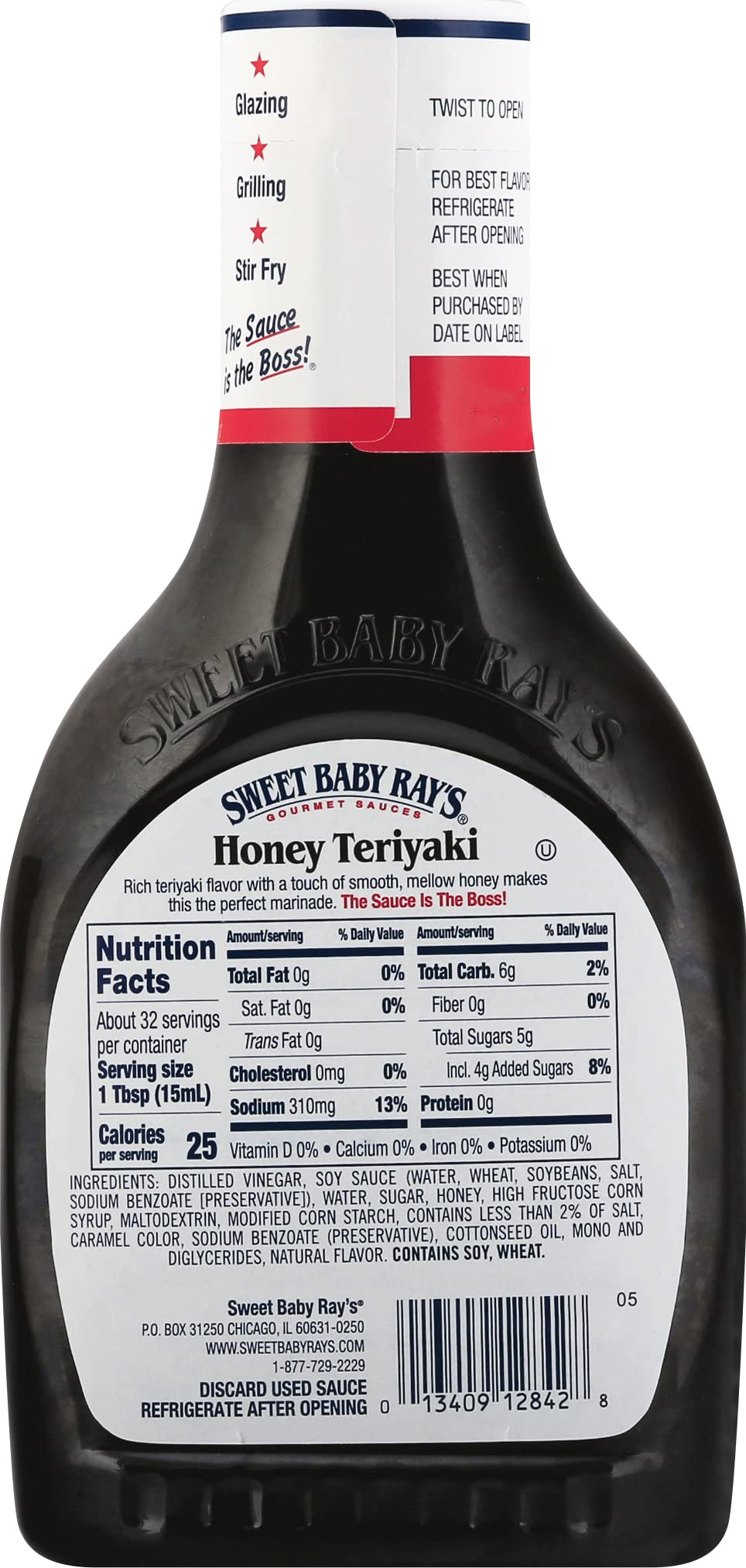 Sweet Baby Ray'S Honey Teriyaki Sauce And Marinade 16 Fl Oz (Pack Of 2)