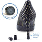 Gogoheel Quick Tips - The Original High Heel Protector & Heel Repair Caps - 2 Pairs (X-Small, X-Small, Black)