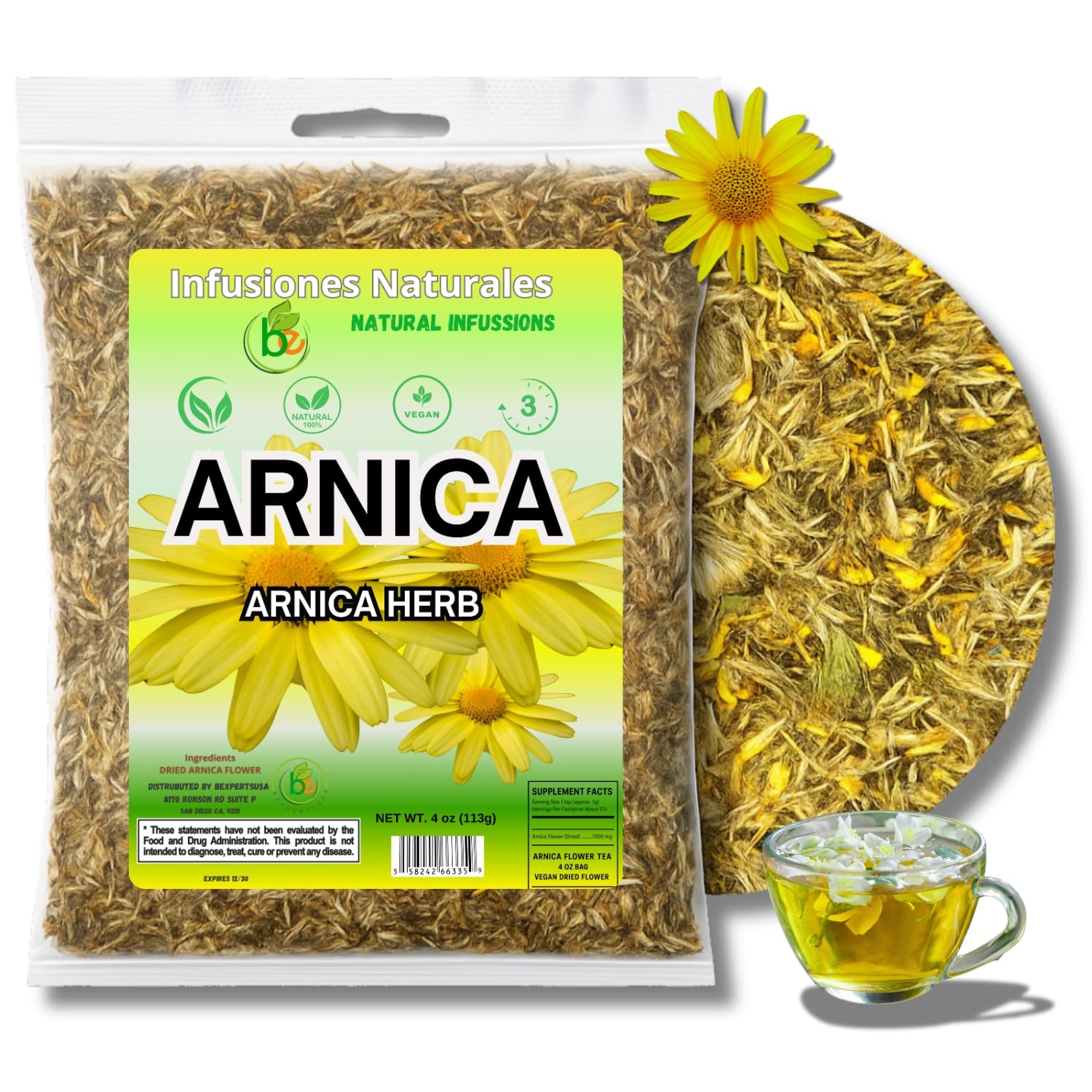 Arnica Flower Tea 4Oz | Te Flor De Arnica 4Oz