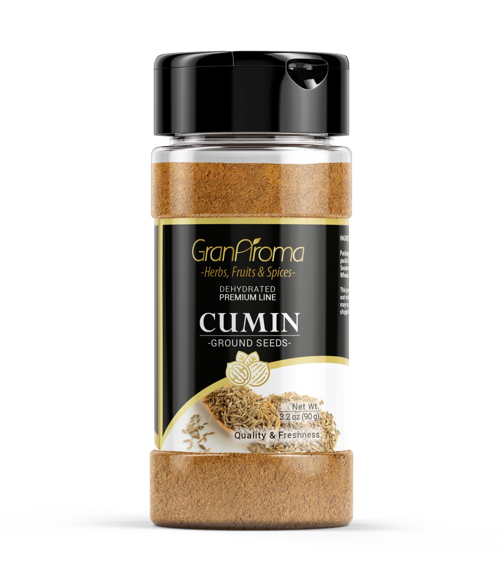 GranAroma Ground Cumin, 3.2 oz, Aromatic Spice, Tacos & Soups
