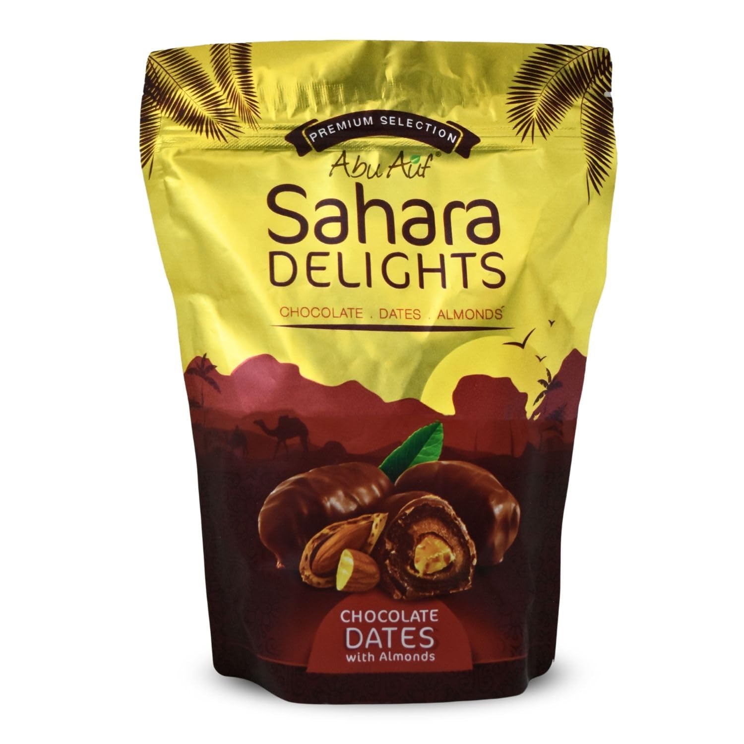 Abu Auf Semi Dry Dates Without Seed Stuffed With Almond Coated With Chocolate Sahara Delights Delicious Finest Natural Tamr Free