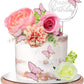 Lukinuo 14 Pcs Boho Flower Cake Topper, 3D Birthday Cake Leaf Decoration Gold Flower Cake Topper Flower Wedding Cake Topper Boho