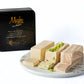 Mughe Gourmet Halvah Assortment 1.88lb (850g) Tin Gift Box - 3 Delicious Vegan Marble Tahini Halvah Bars Pistachio, Cocoa, Vanil