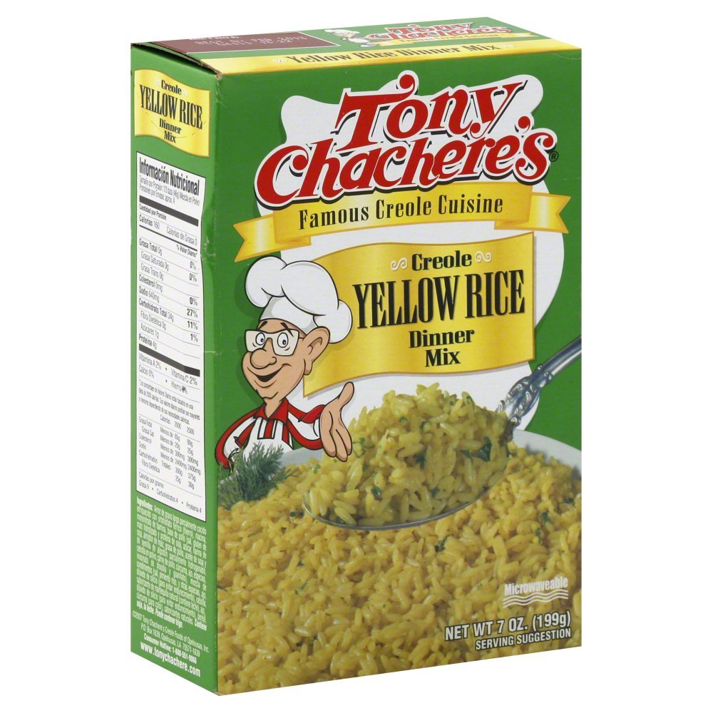 Tony Chacheres Creole Yellow Rice Dinner Mix, 7 Ounce (Pack of 12)