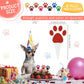 Weecent 48 Pcs Paw Cake Topper - 8 Color Paw Print Cupcake Topper Dog Birthday Party Supplies Dog Cupcake Toppers Pet Puppy Dog