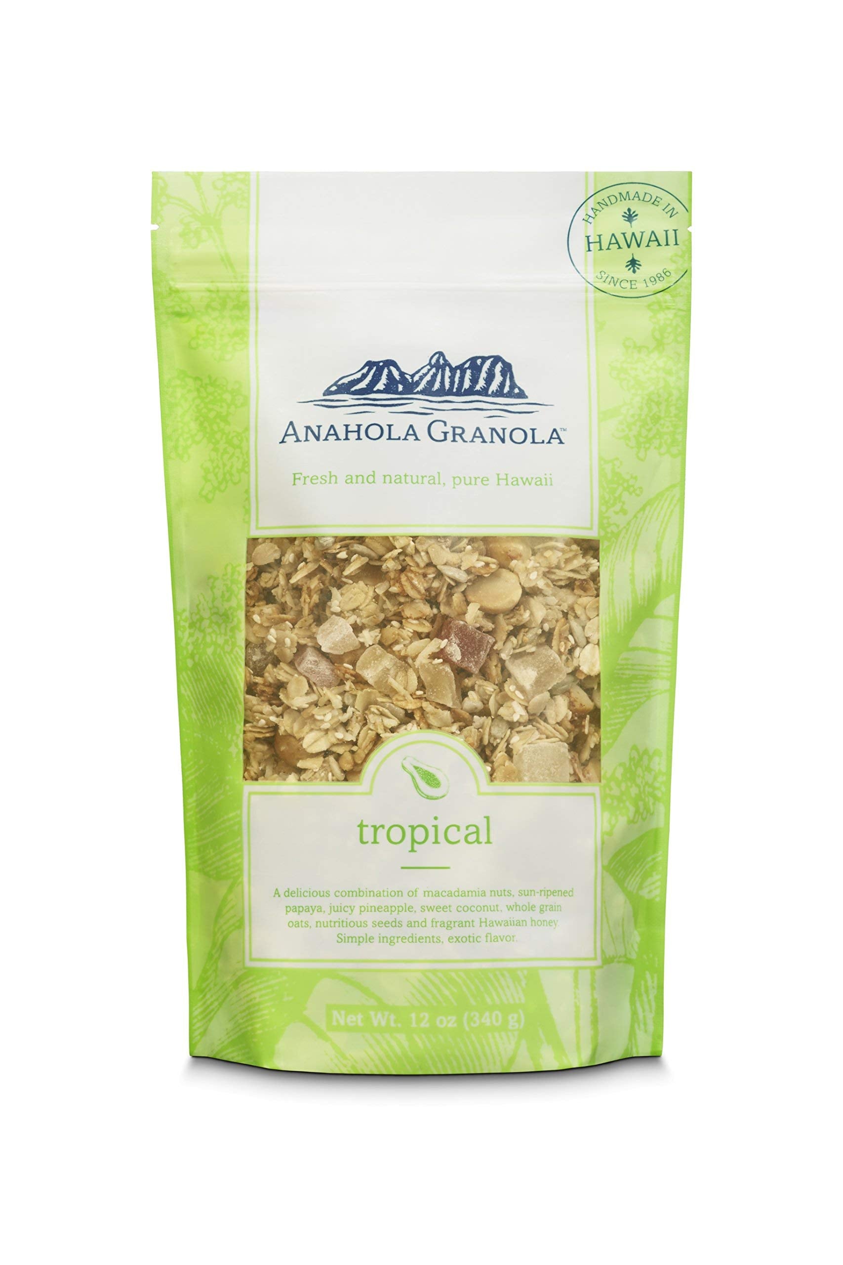Anahola Granola Tropical 12 Oz | Snacks Variety Pack For Adults | Healthy Snacks For Kids | Healthy Snack Box | Low Calorie Snac