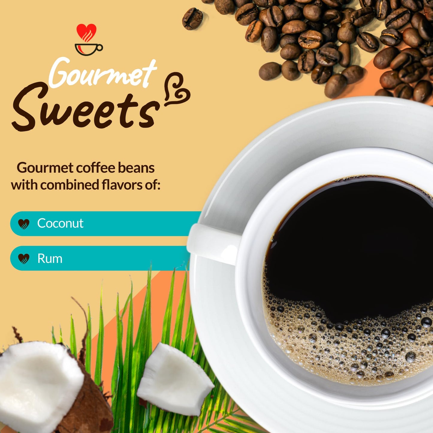 Smart Sips Coffee Coconut spirit-inspired flavor Flavored Coffee Pods, Medium Roast, 24 Count for Keurig K-Cup malt-inspired