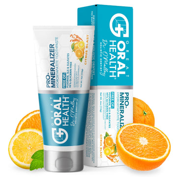 Pro-Mineralizer Toothpaste Citrus Blast - Nano Hydroxyapatite & Enamel Support Toothpaste W/Xylitol Aloe Vera & Sea Salt - Anti 