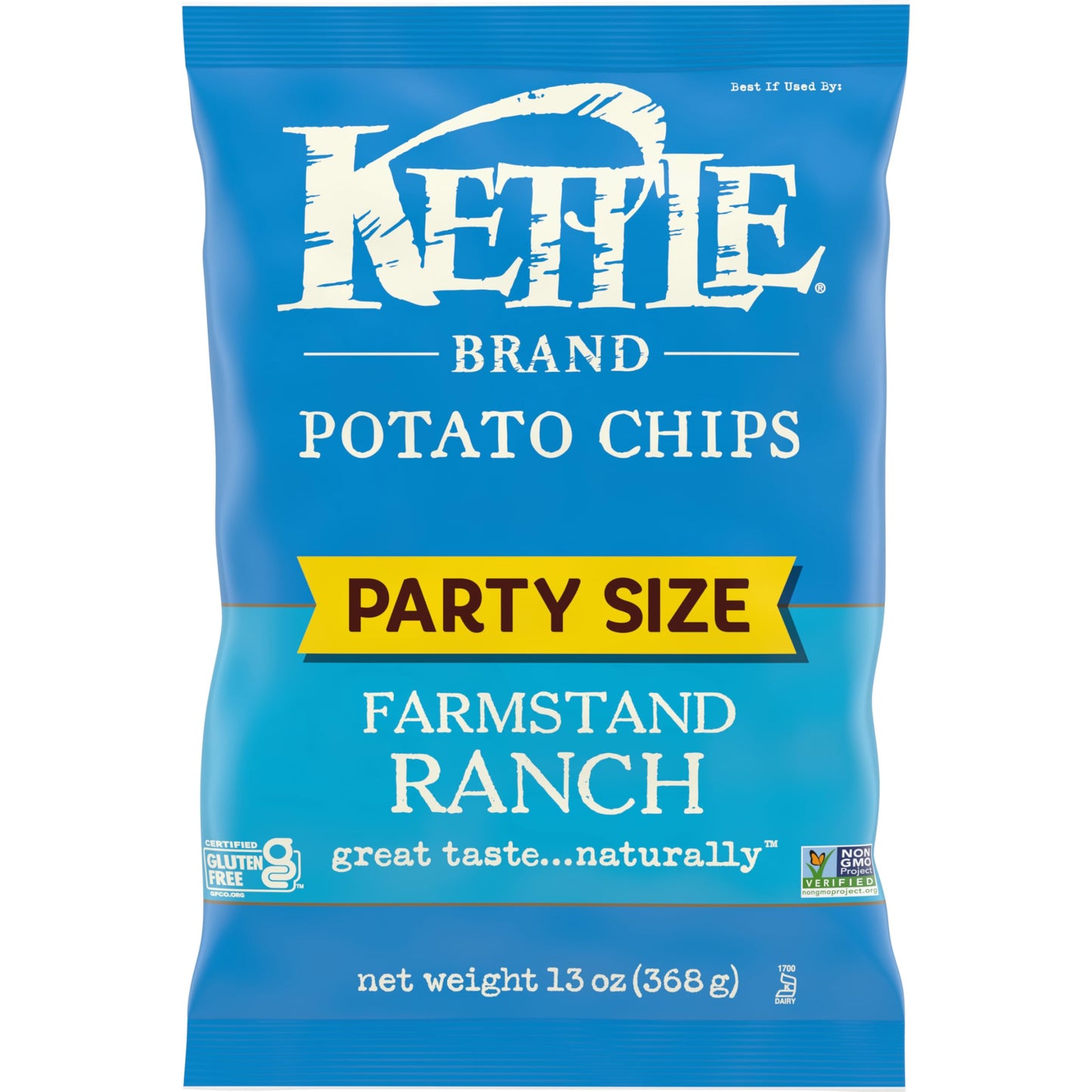 Kettle Brand Potato Chips, Farmstand Ranch, Party Size, 13 Oz, Pack of 1