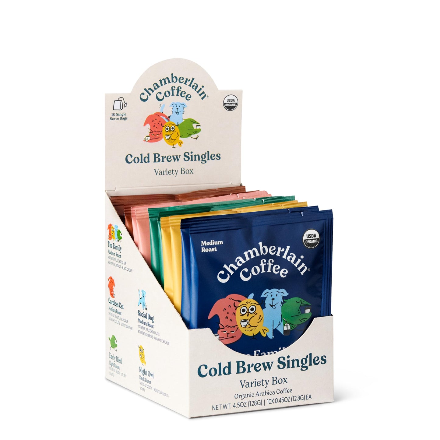 Chamberlain Coffee - Coffee Organic Step Drip Variety Box 10 Pack - Case Of 12-5 Ounces