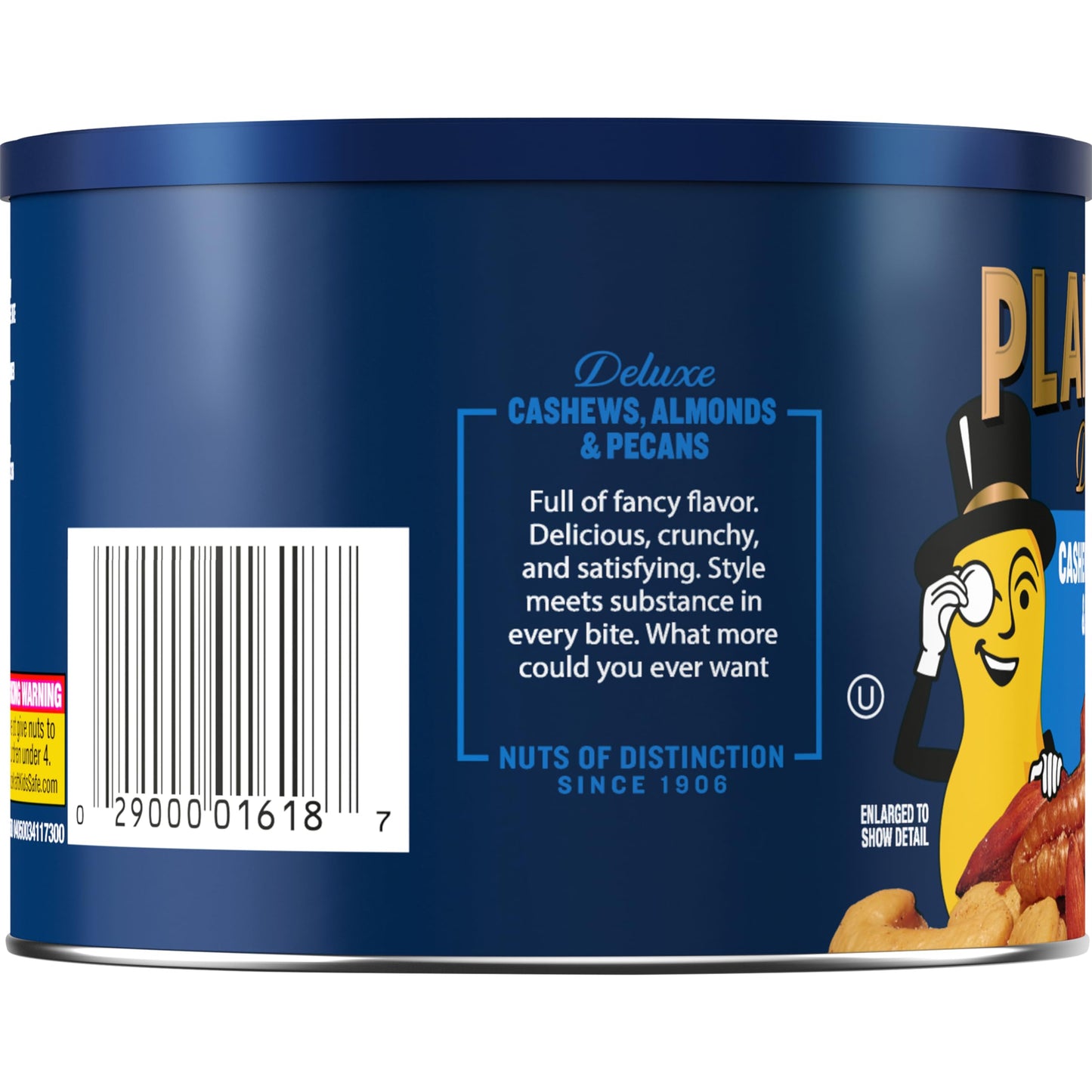 PLANTERS Cashews Almonds & Pecans Nut Mix, 8.25 oz Canister, Blue