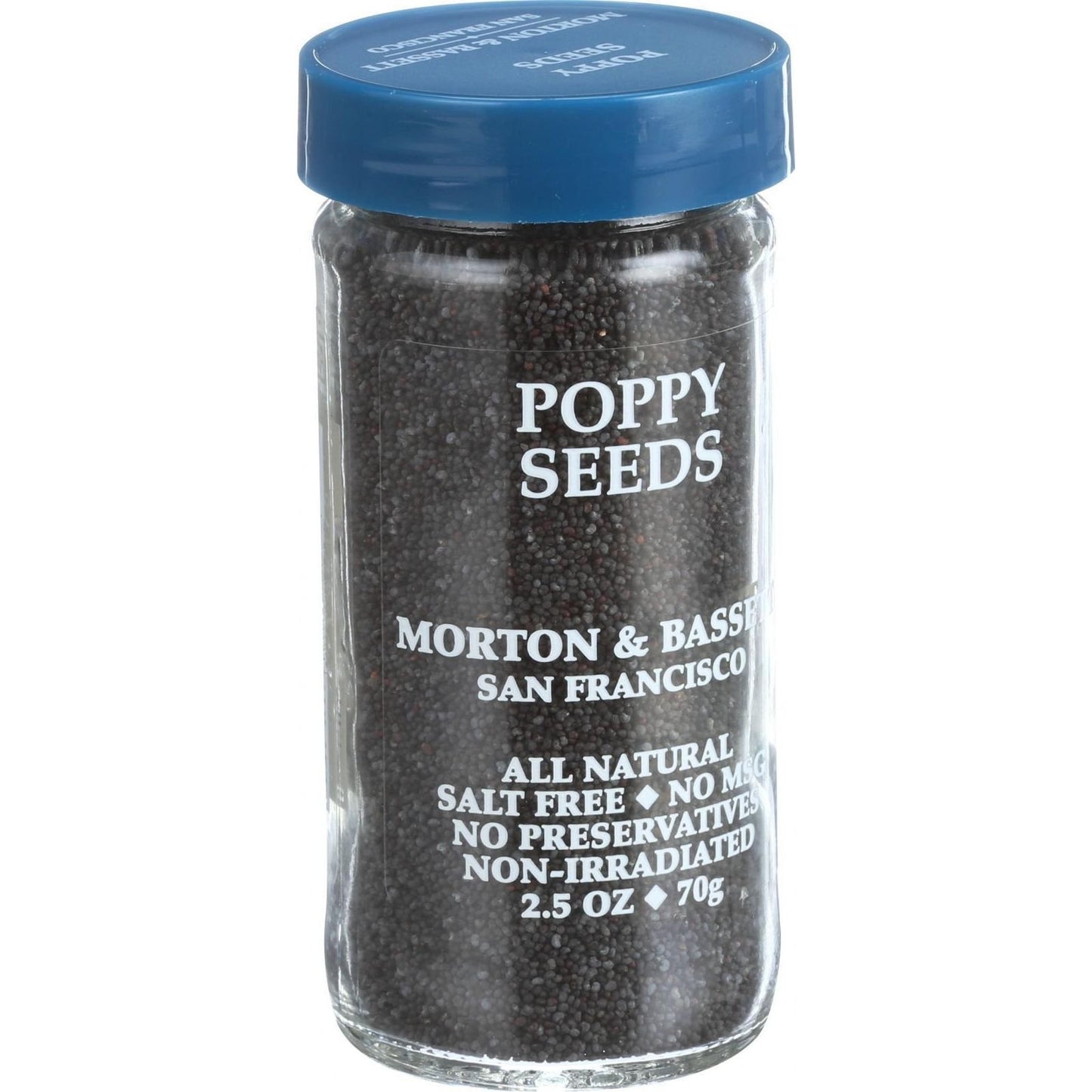 Morton & Bassett Poppy Seeds, 2.5oz – All-Natural, Salt-Free, Non-GMO, Kosher, Nutty Flavor for Baking, Bagels & Dressings