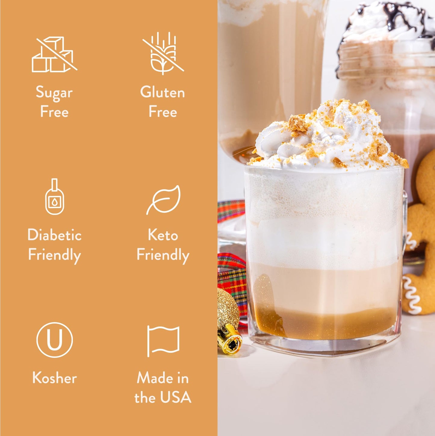 Jordan'S Skinny Syrups Sugar Free Coffee Syrup, Sugar Cookie Flavor Drink Mix, Zero Calorie Flavoring For Chai Latte, Protein Sh