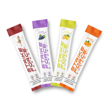 Strike Force Energy Drink Mix - 4 Flavor Variety Pack - Zero Calories, Keto Friendly - 40 Liquid Packets