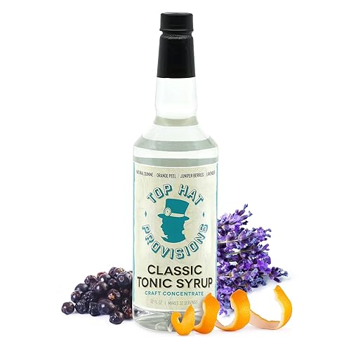 Top Hat Provisions Classic Tonic Syrup - 32oz Bottle - Natural Quinine Concentrate - Make Tonic Water at Home